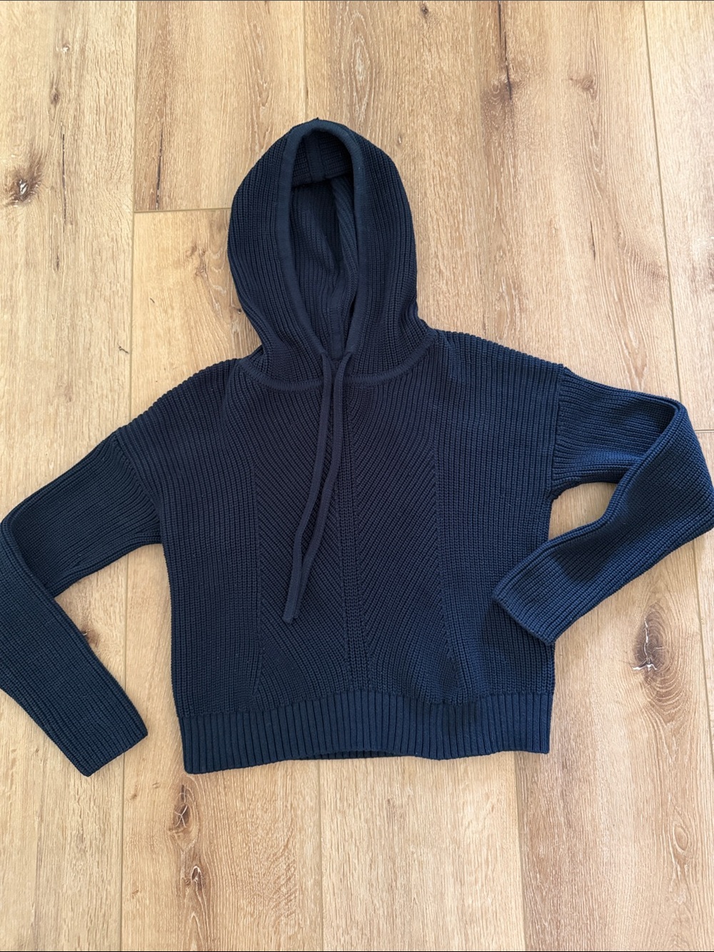 Banana Republic | Women's Hooded Knit Sweater | Navy Blue | Heavy Knit | size S